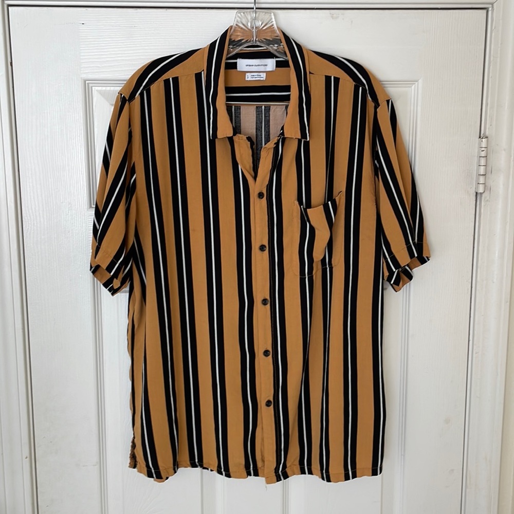 Mens Urban Outfitters striped button down shirt, XL, excellent used condition